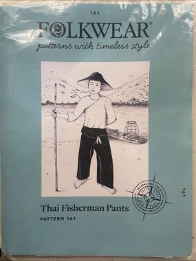 Folkwear pattern 161: Thai Fisherman Pants sizes XS-3XL complete and uncut